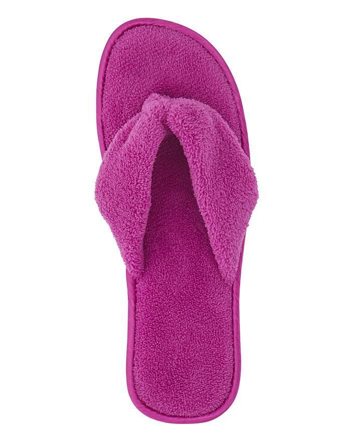 fluffy toe post casual slipper