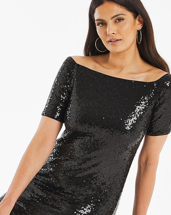 sequin bardot