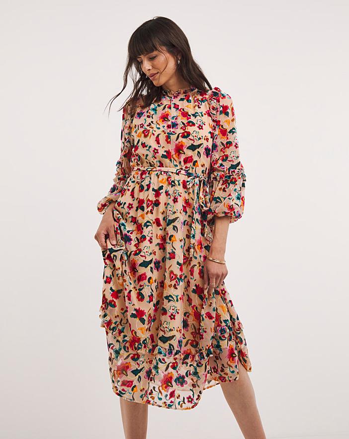 French Connection Avery Burnout Dress | J D Williams
