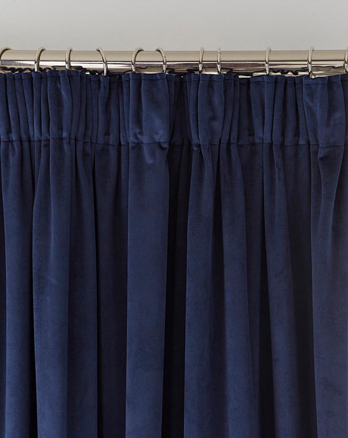Velvet Pencil Pleat Curtains Home Essentials