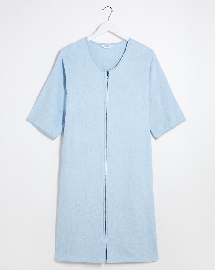 pretty secrets towelling zip gown