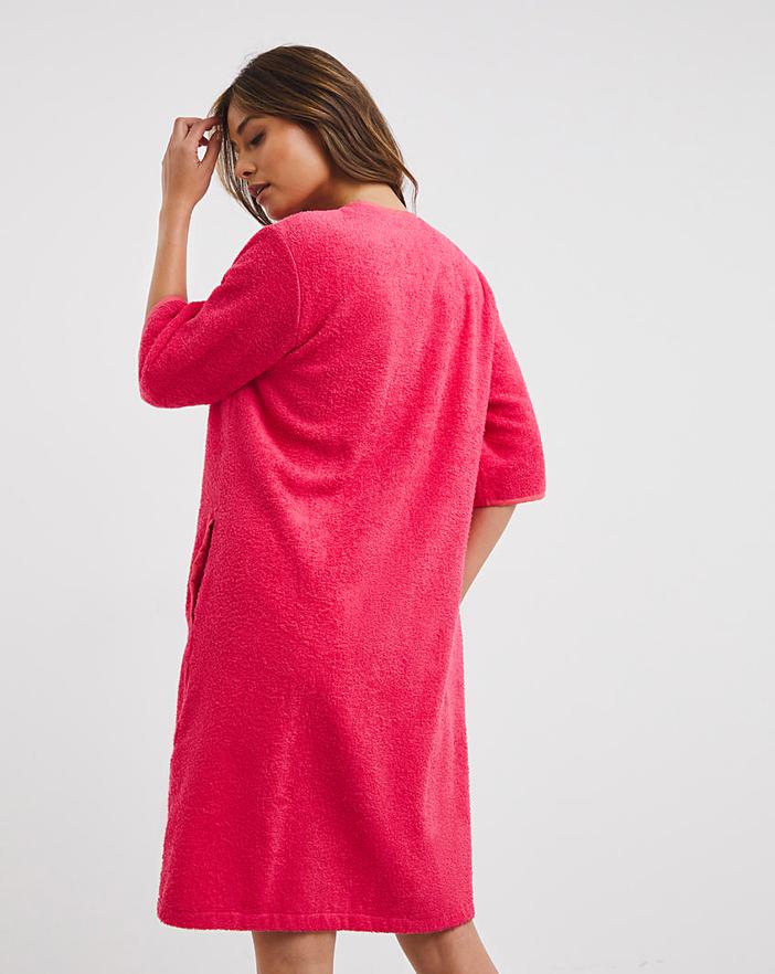 pretty secrets towelling zip gown