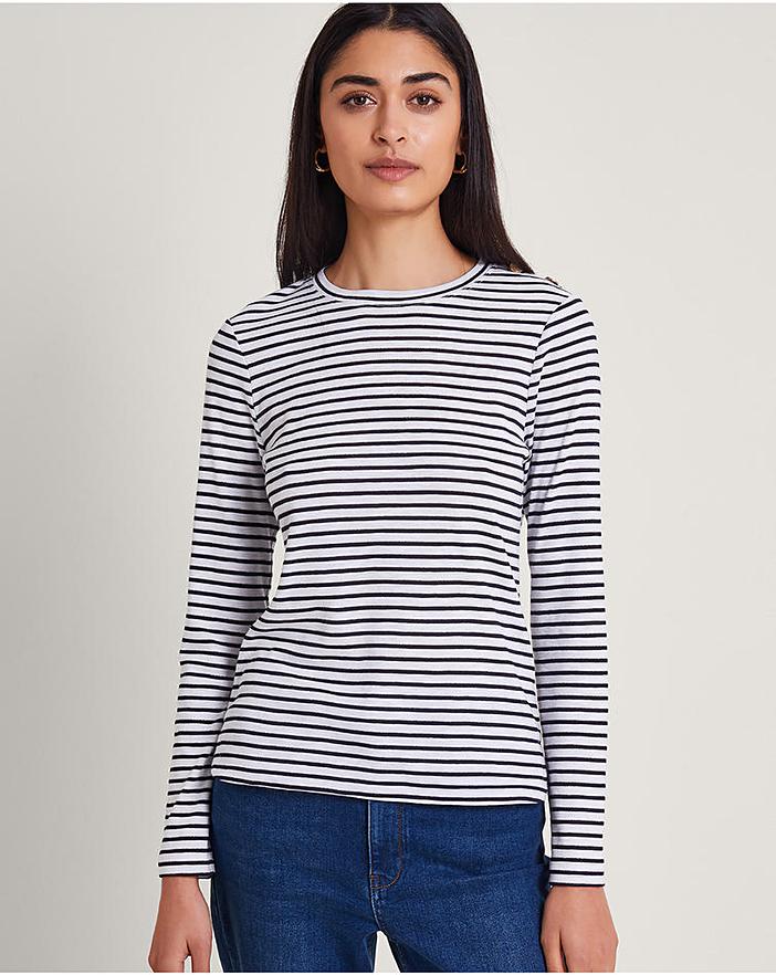 Monsoon Saskia Metallic Stripe Top | J D Williams