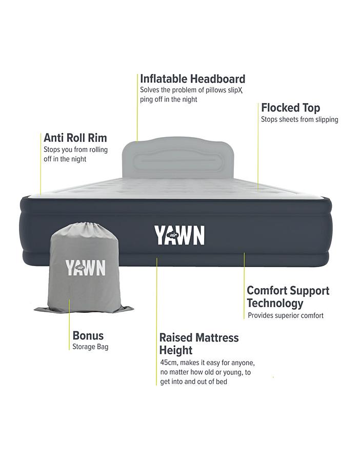 Yawn Double Airbed with Fitted Sheet J D Williams