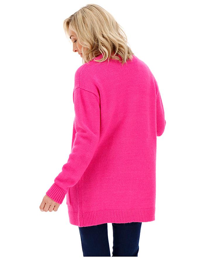 Cosy Bright Pink Cardigan | Oxendales