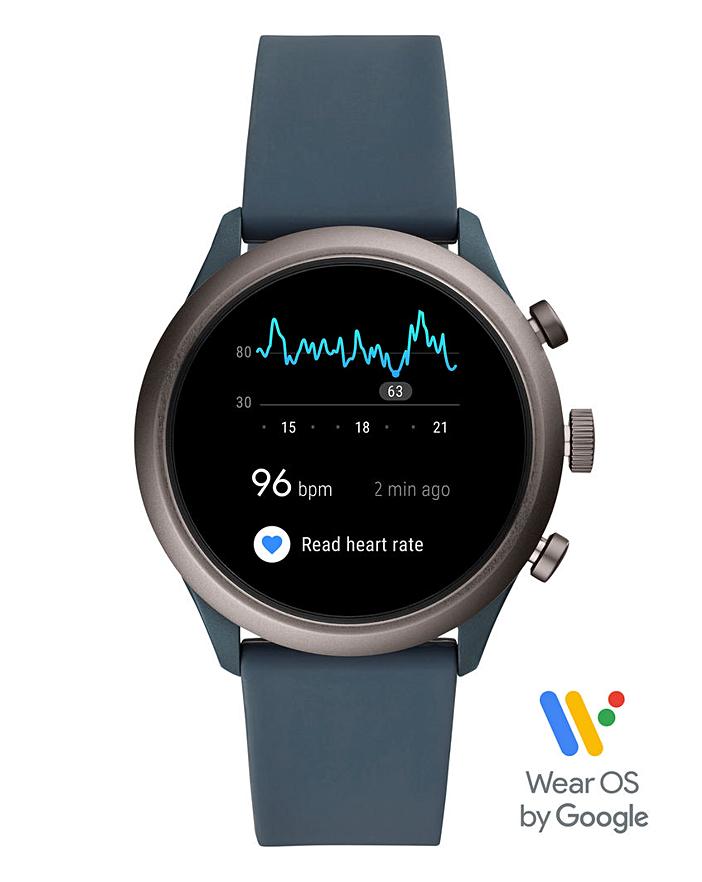 fossil smart watch blue
