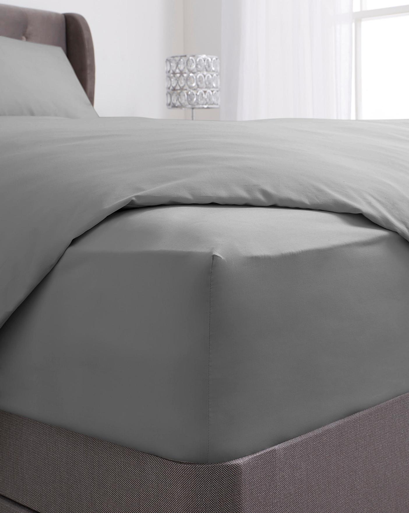 Washed Cotton Extra Deep Fitted Sheet Home Essentials