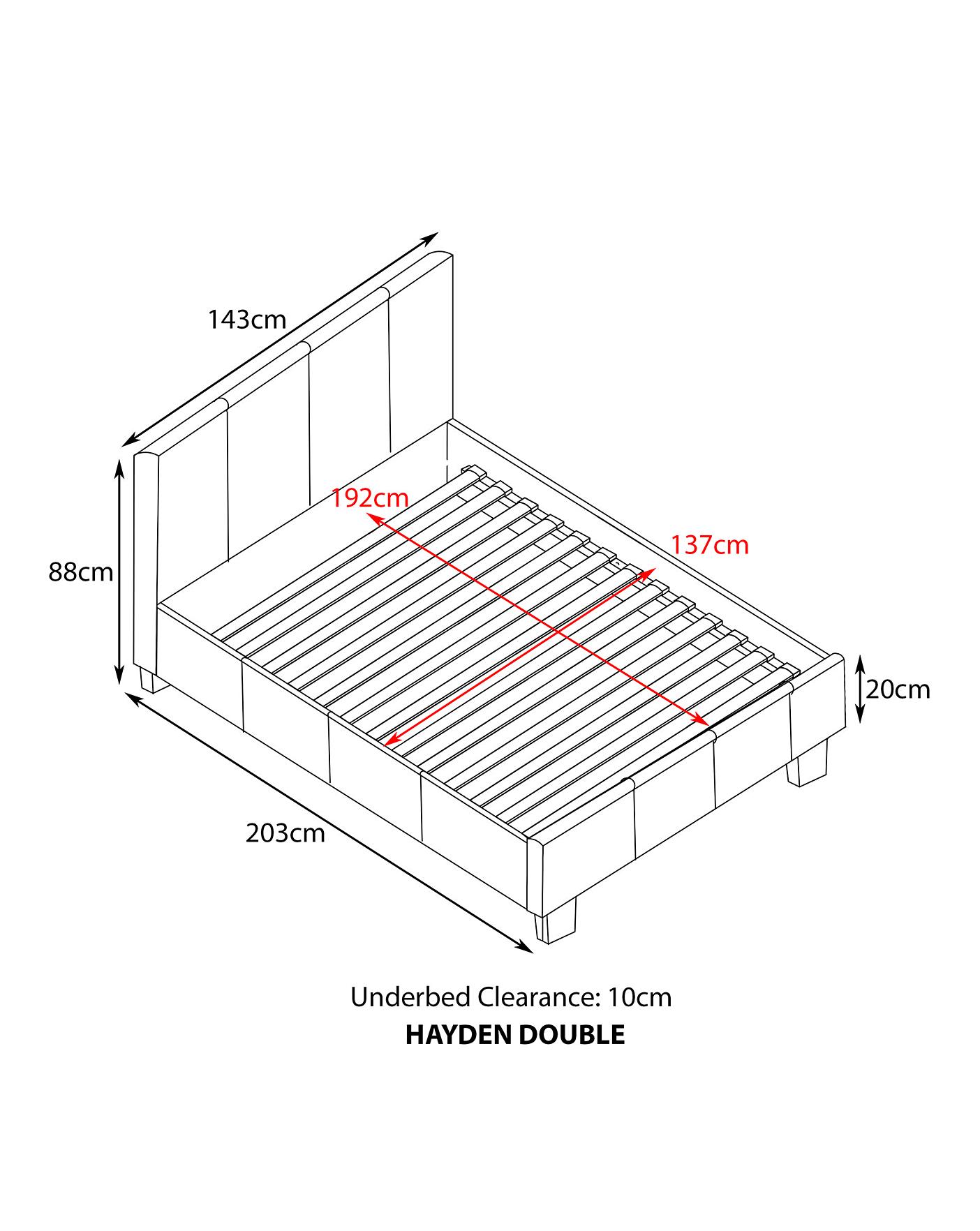 Hayden Faux Leather Bed Frame | J D Williams