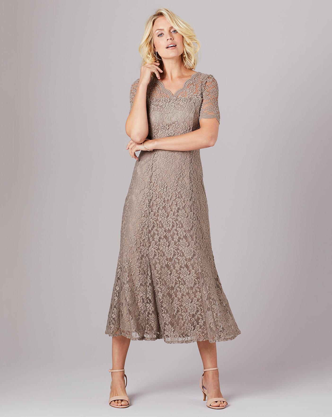 Julipa Stretch Lace Fit and Flare Dress  J D Williams