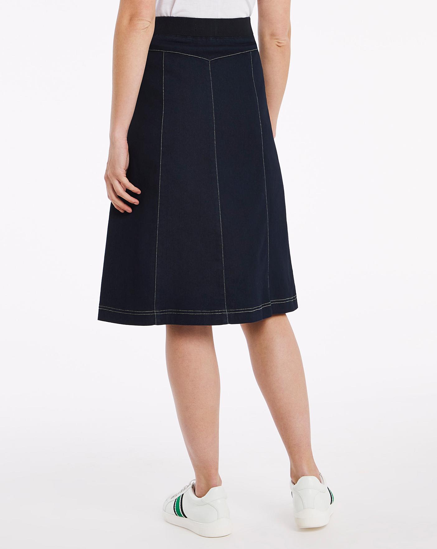 Julipa Jersey Denim Look Skirt 25 J D Williams