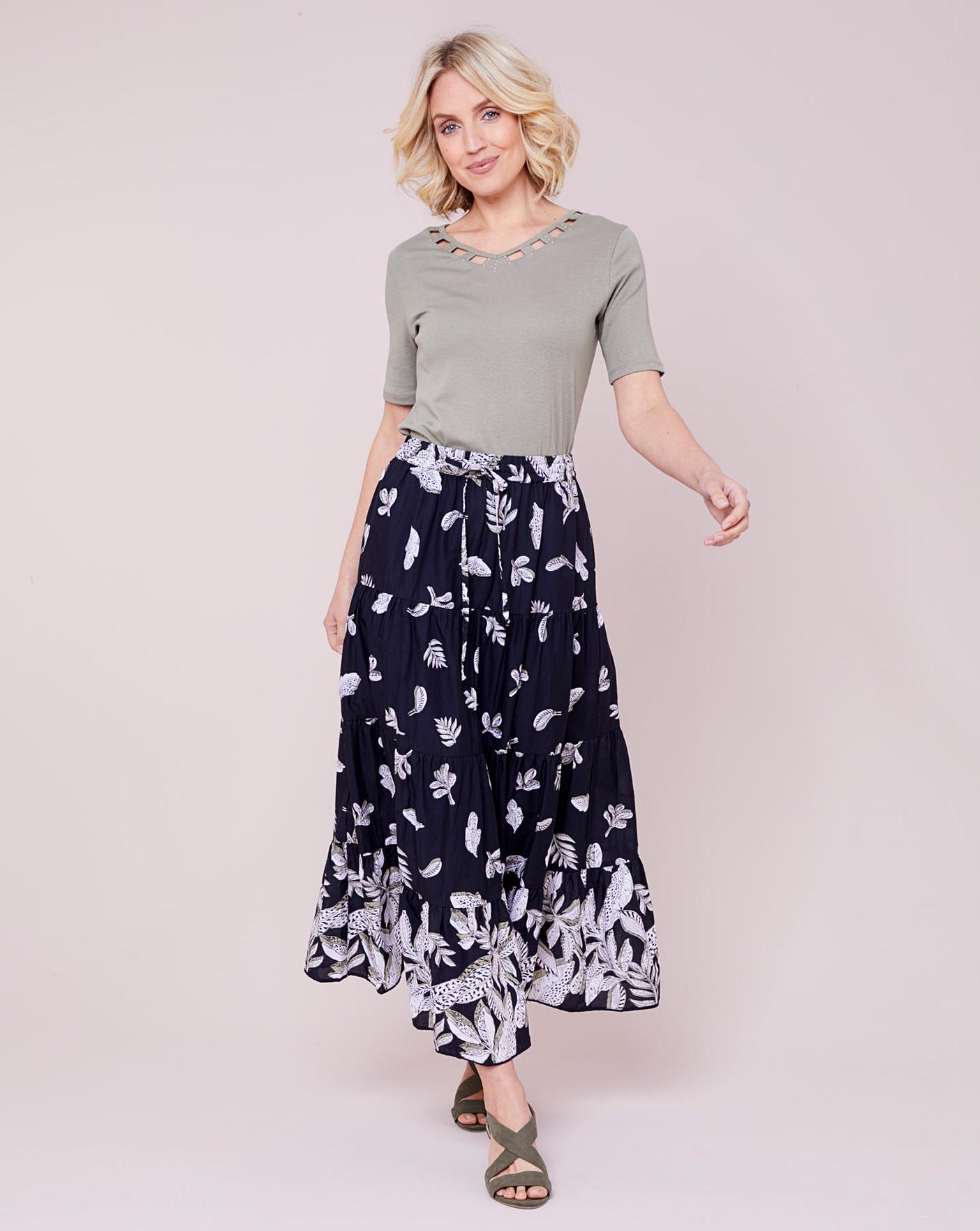 Julipa Border Tiered Skirt J D Williams