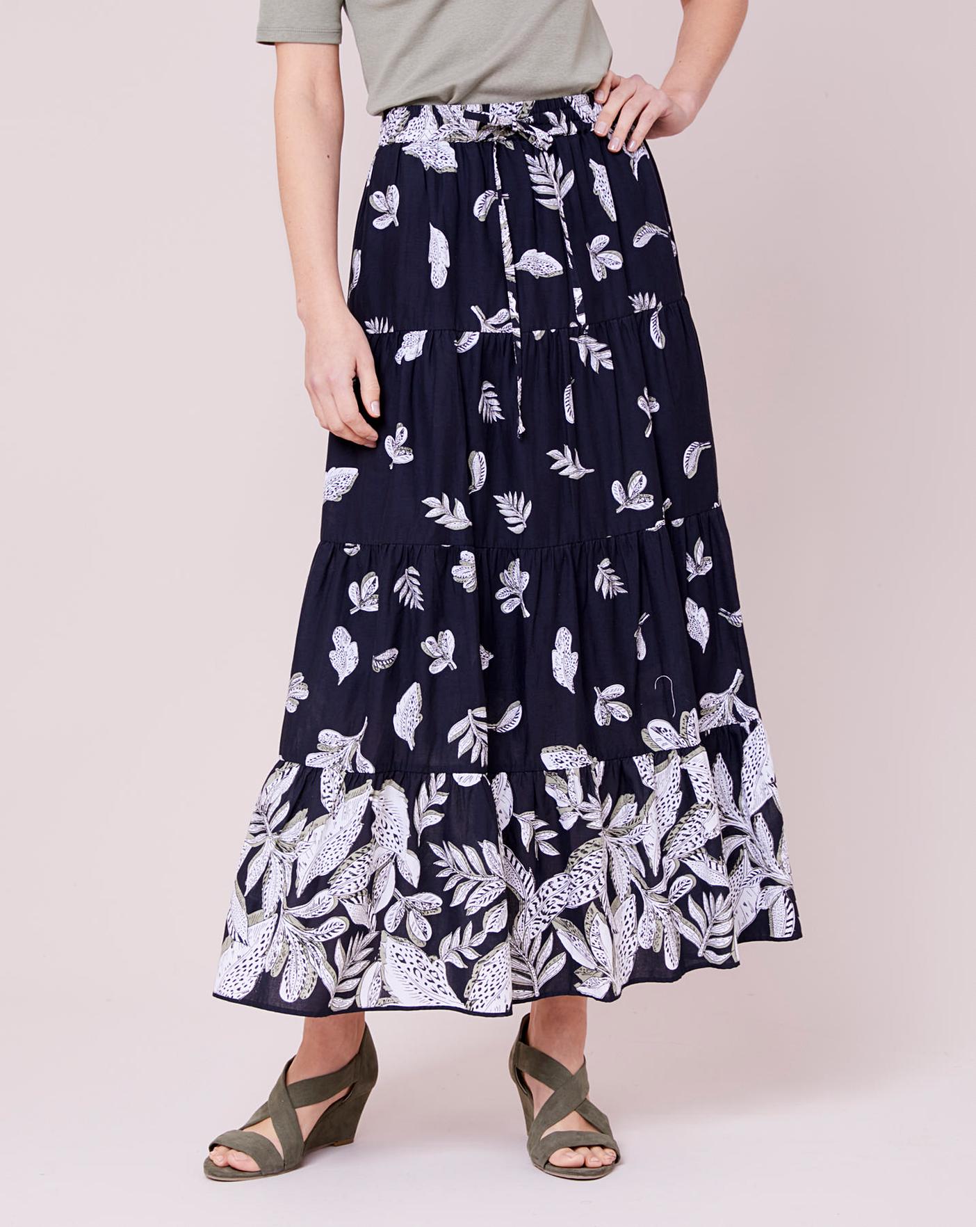 Julipa Border Tiered Skirt J D Williams