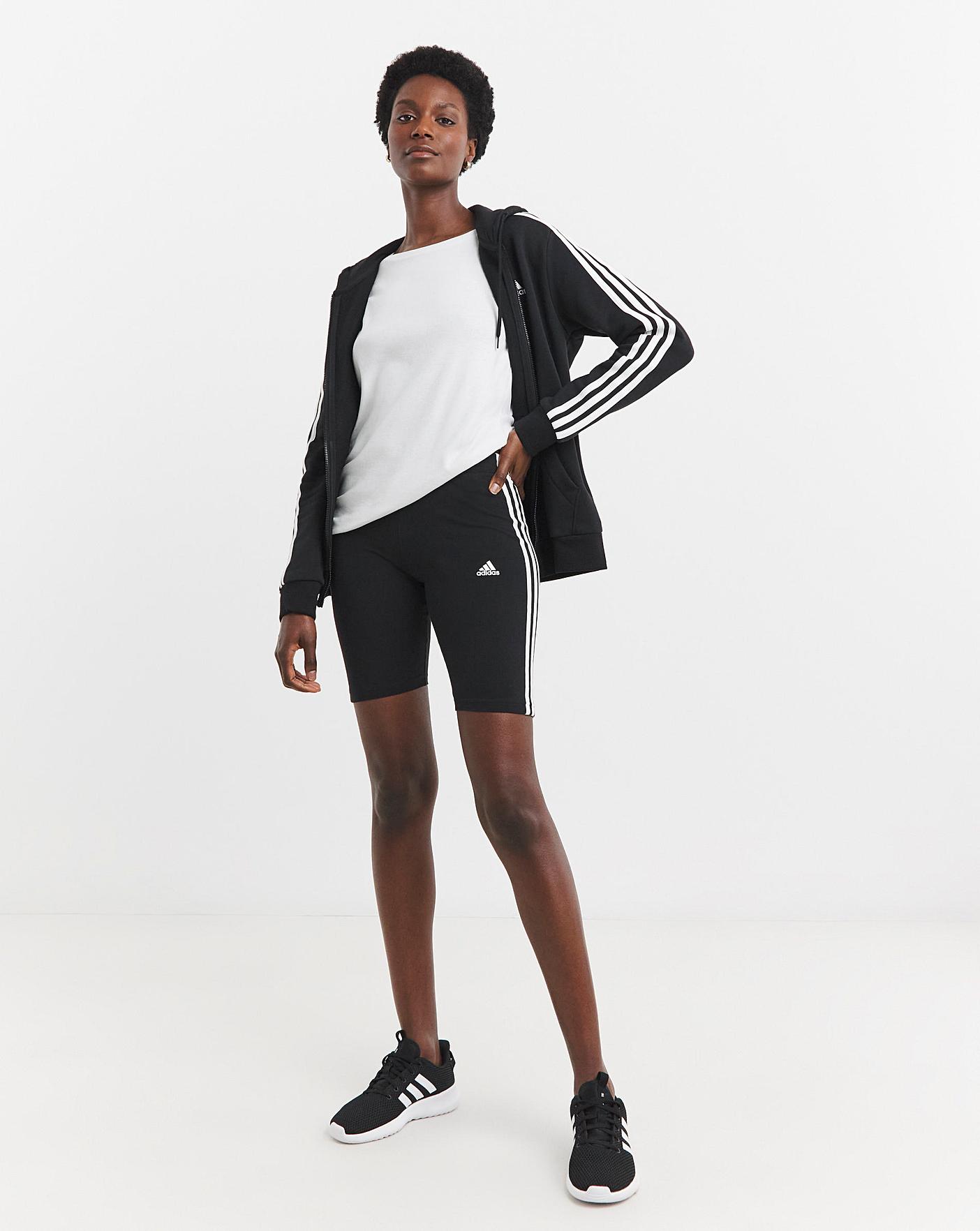 adidas stripe biker shorts