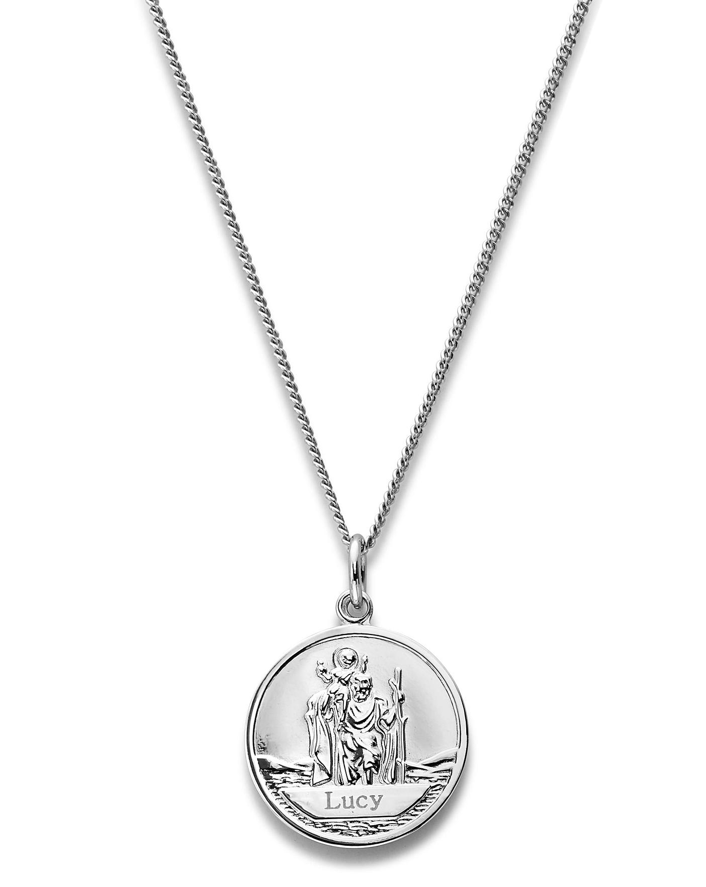 Personalised St Christopher Pendant Oxendales