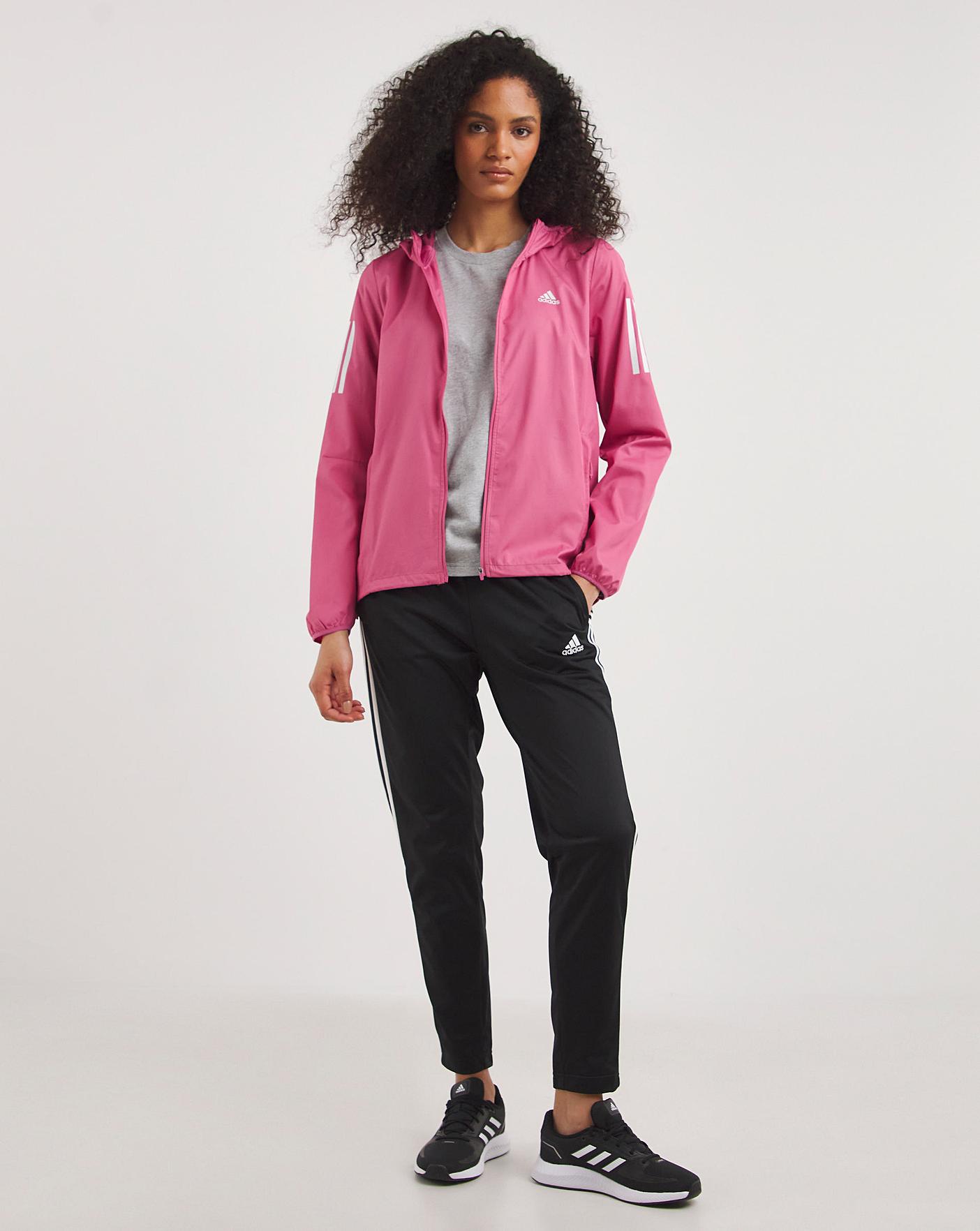 Pink best sale adidas windbreaker