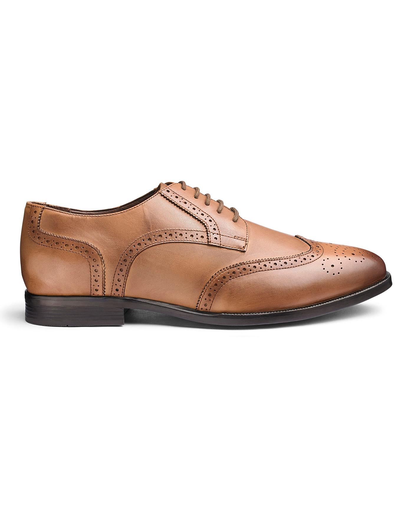 Leather Formal Brogues Extra Wide Fit