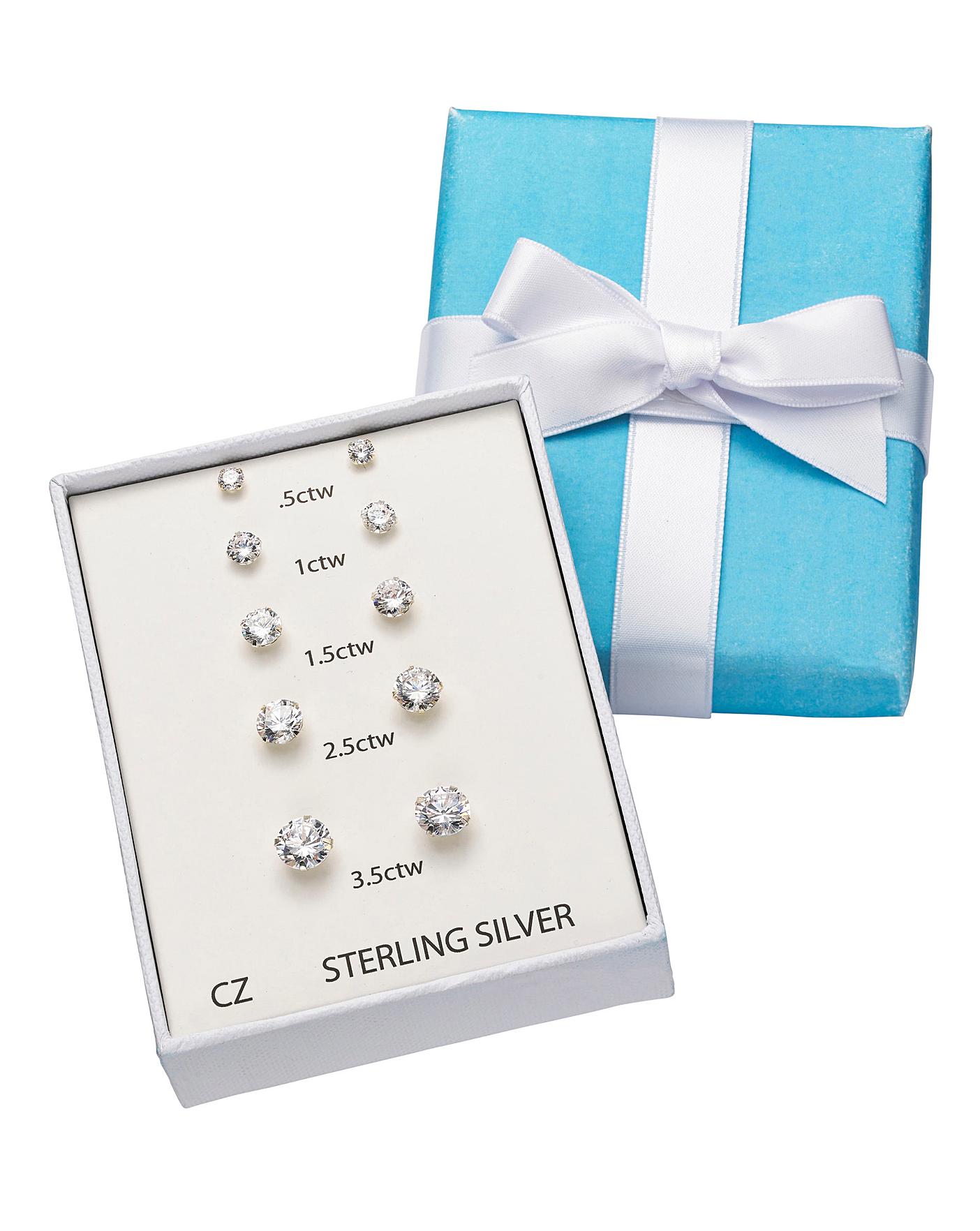 sterling silver earrings set of 3