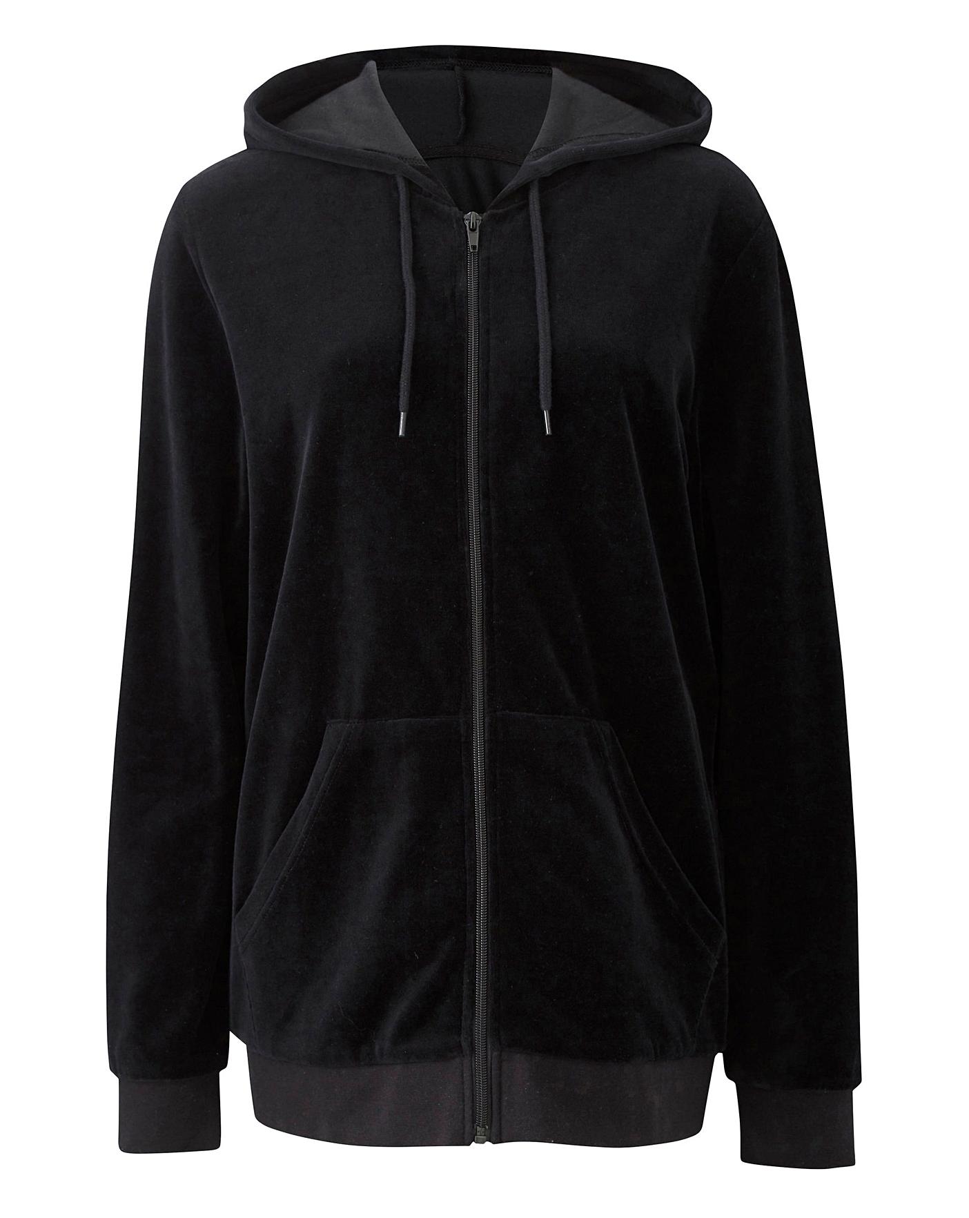 velour zip hoodie