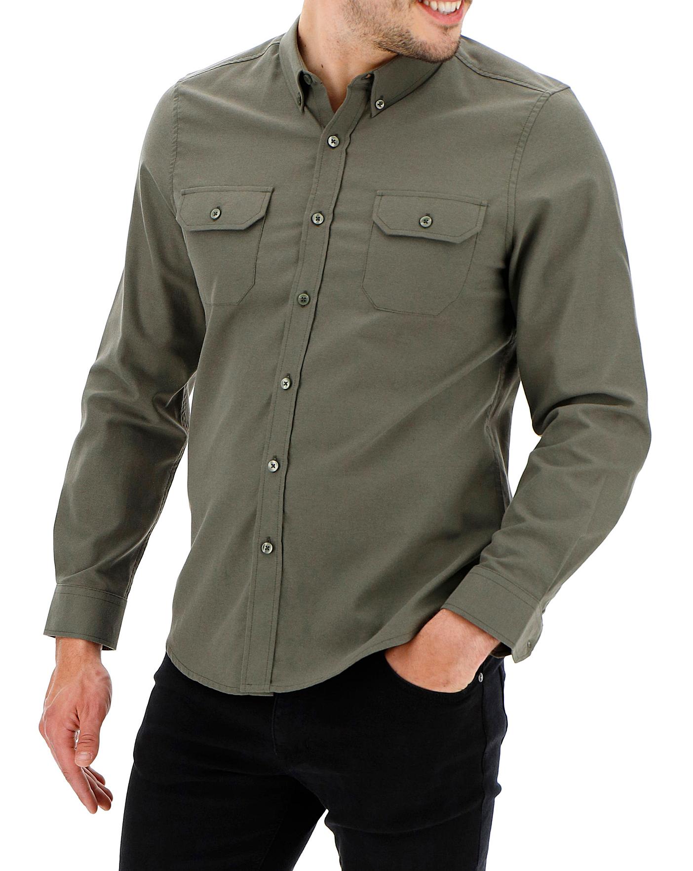 khaki oxford shirt