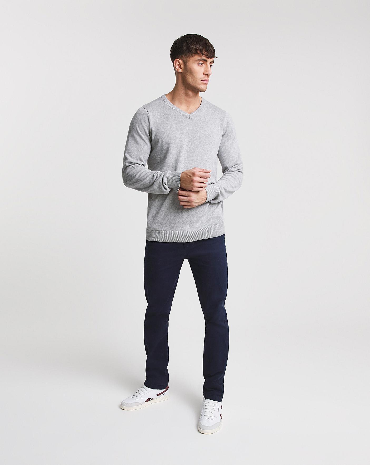 V neck clearance jumper mens sale