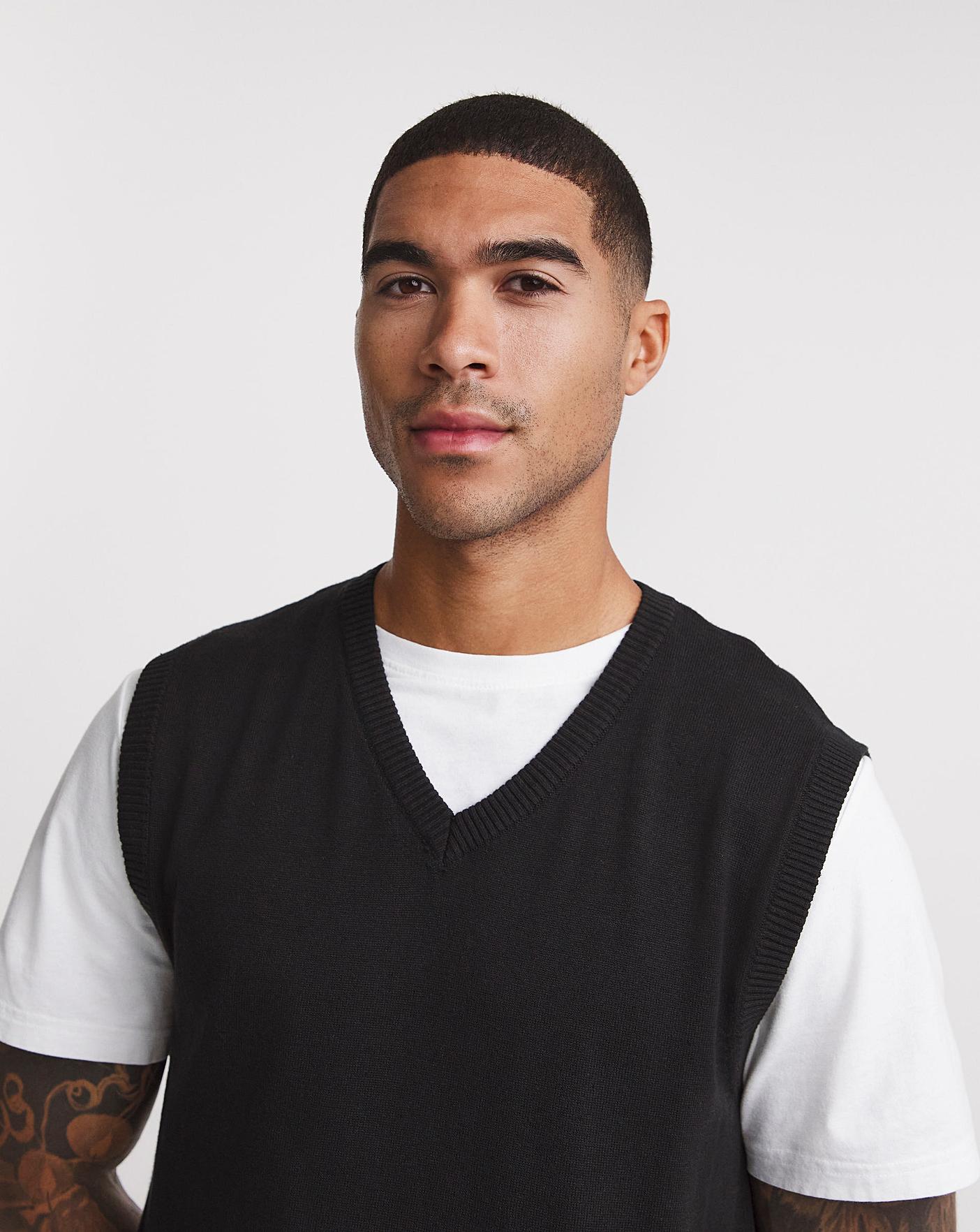 Black Cotton Knitted Sweater J D Williams