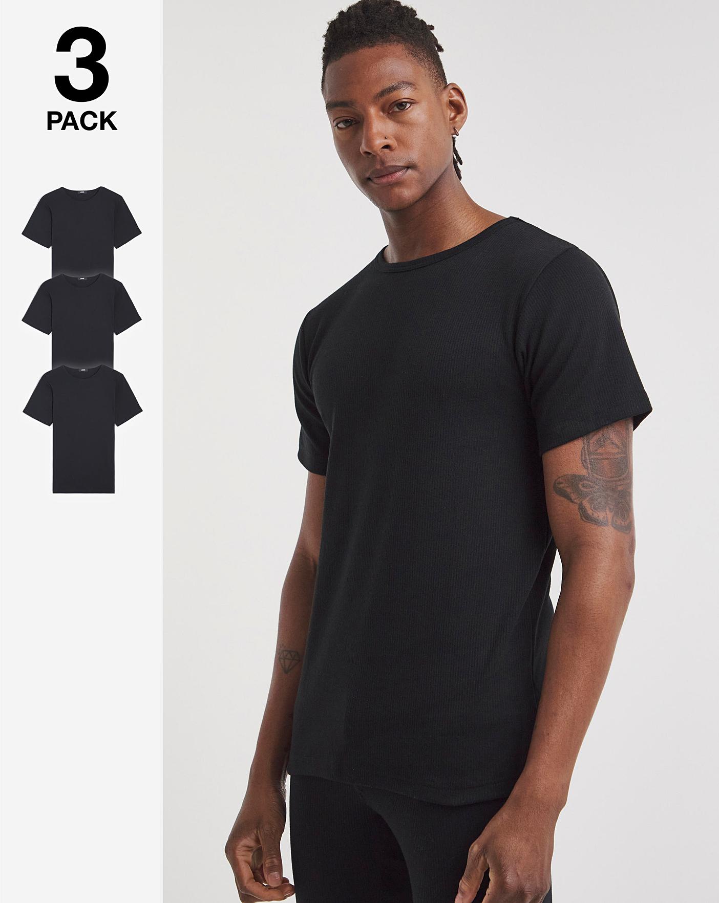 3 Pk Black Thermal S/S T-Shirt