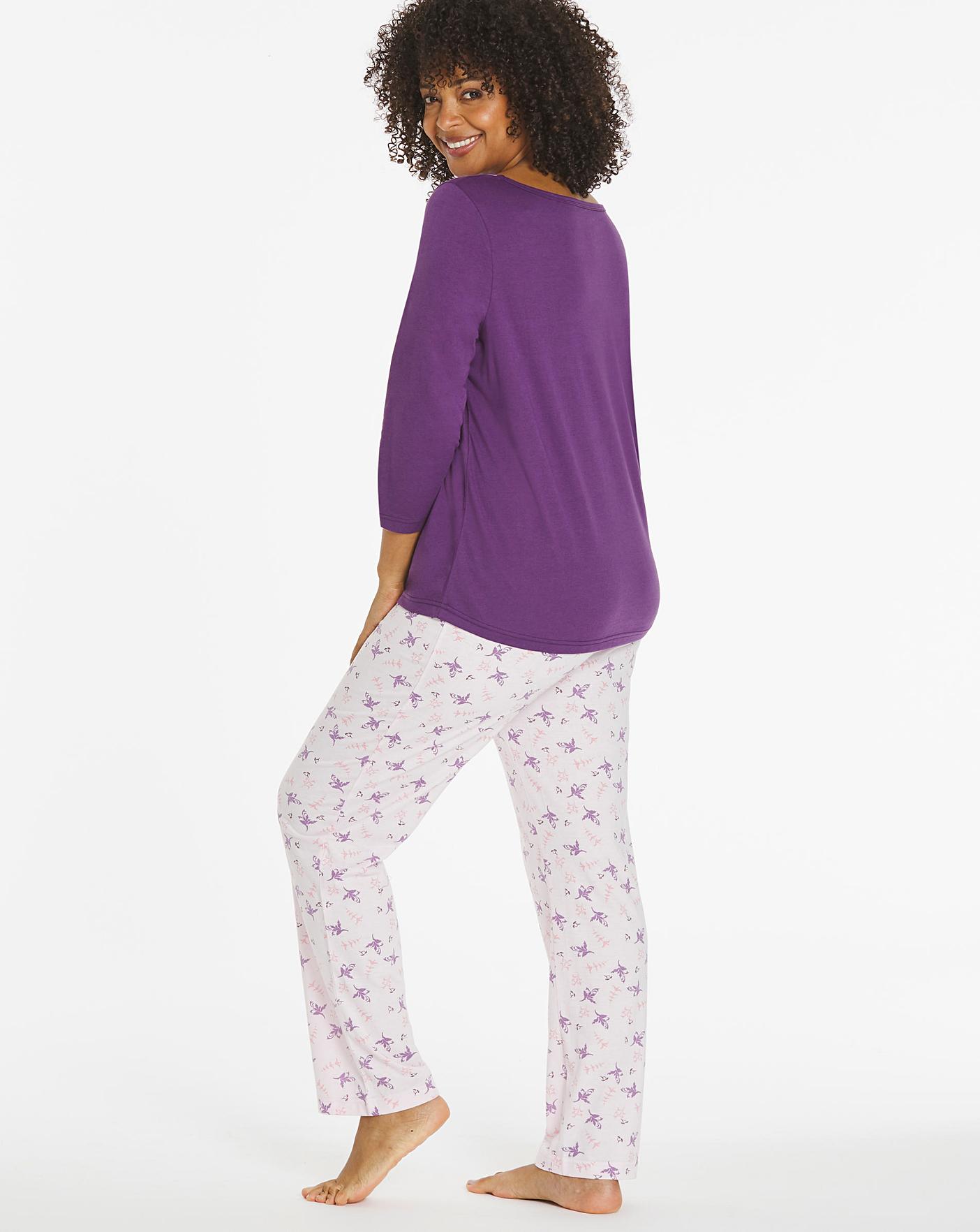 Pretty Secrets Long Sleeve Pk 2 Pyjamas | J D Williams