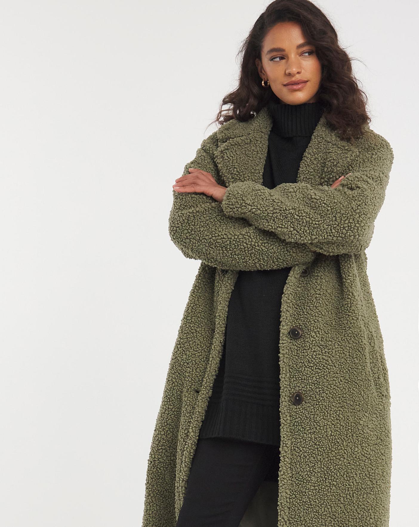 teddy coat khaki