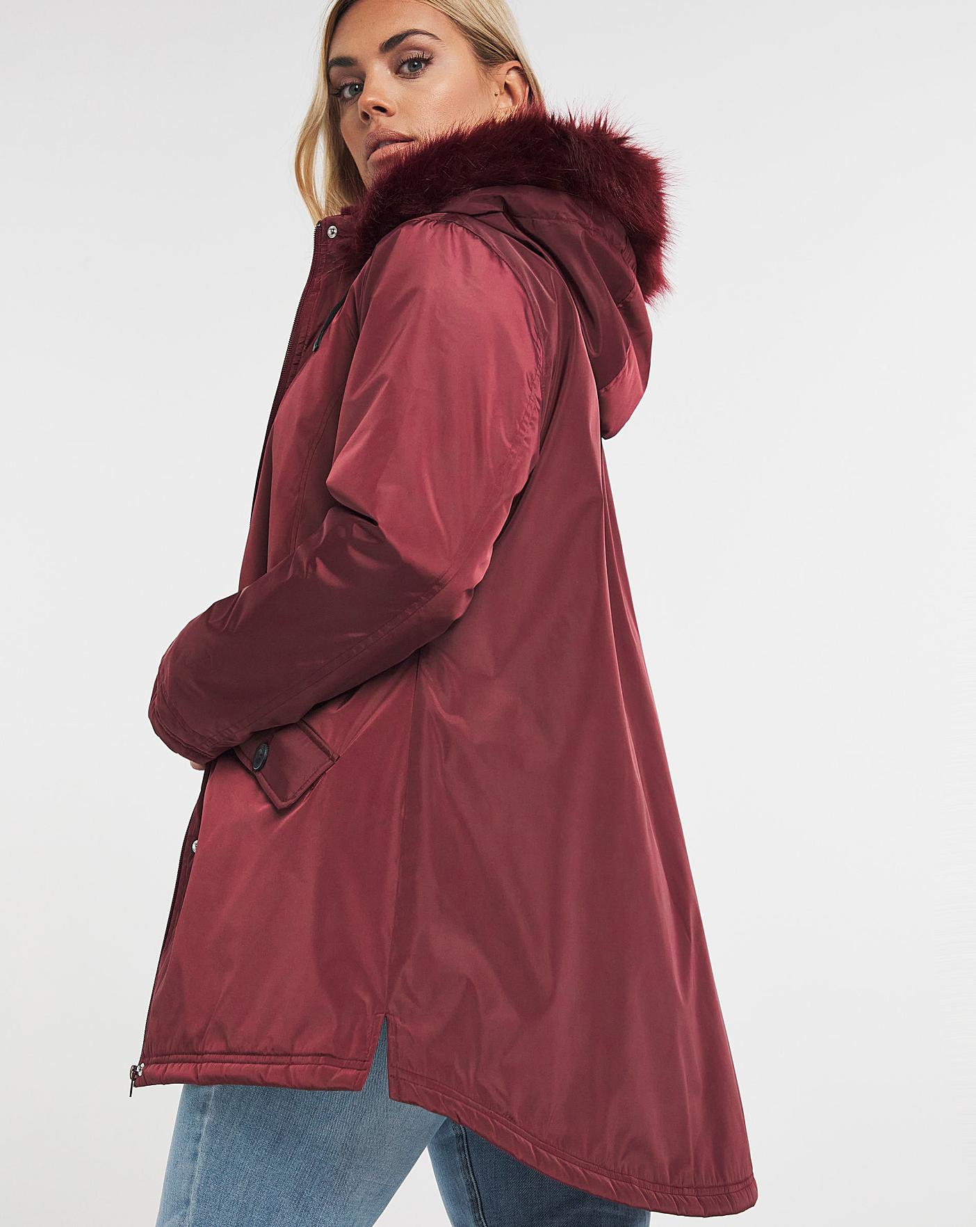 maroon parka