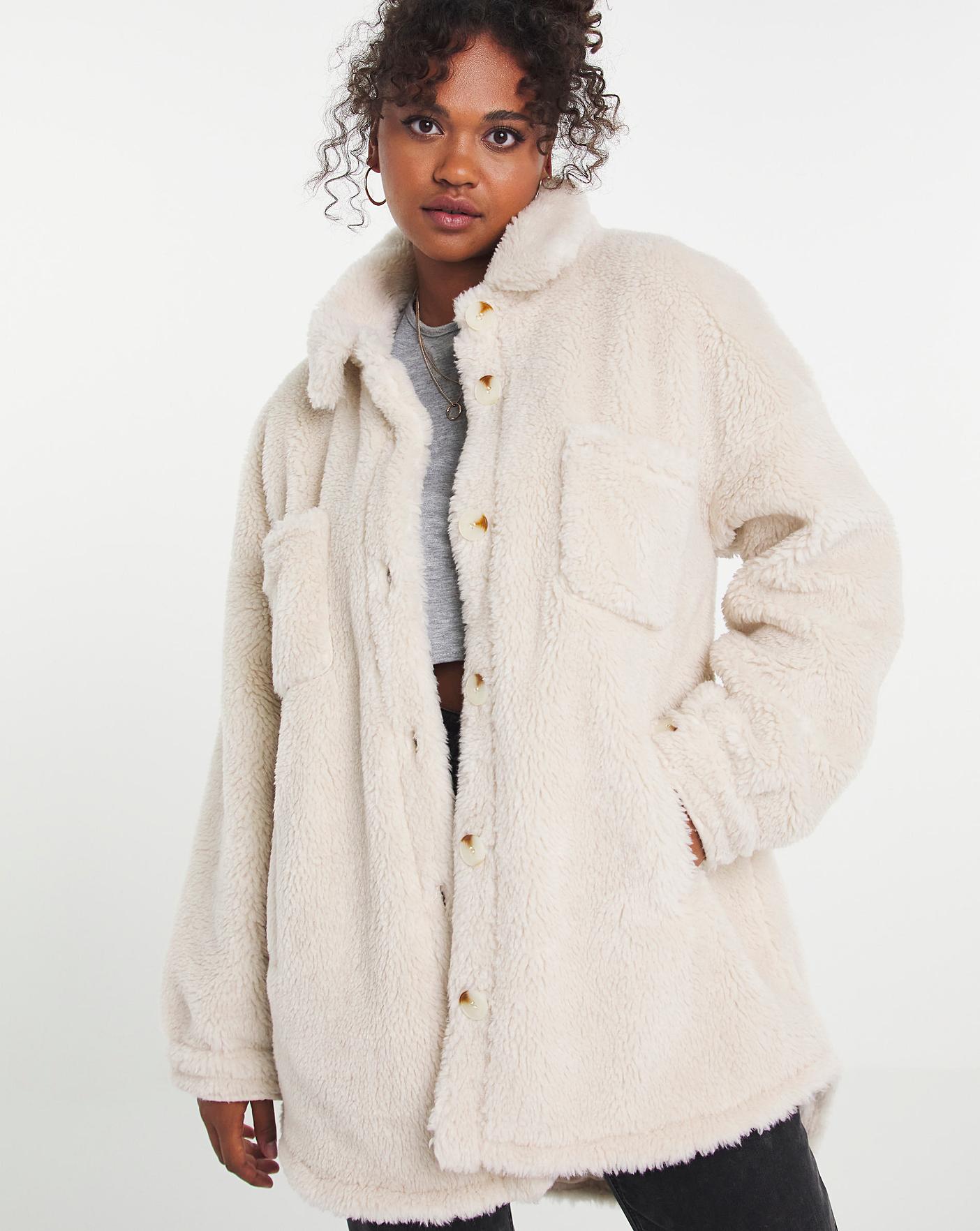 BDG Urban Outfitters Spencer Faux Fur Borg Jacket