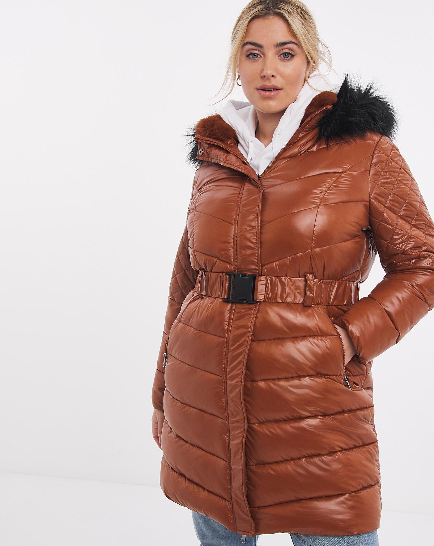 rust padded coat