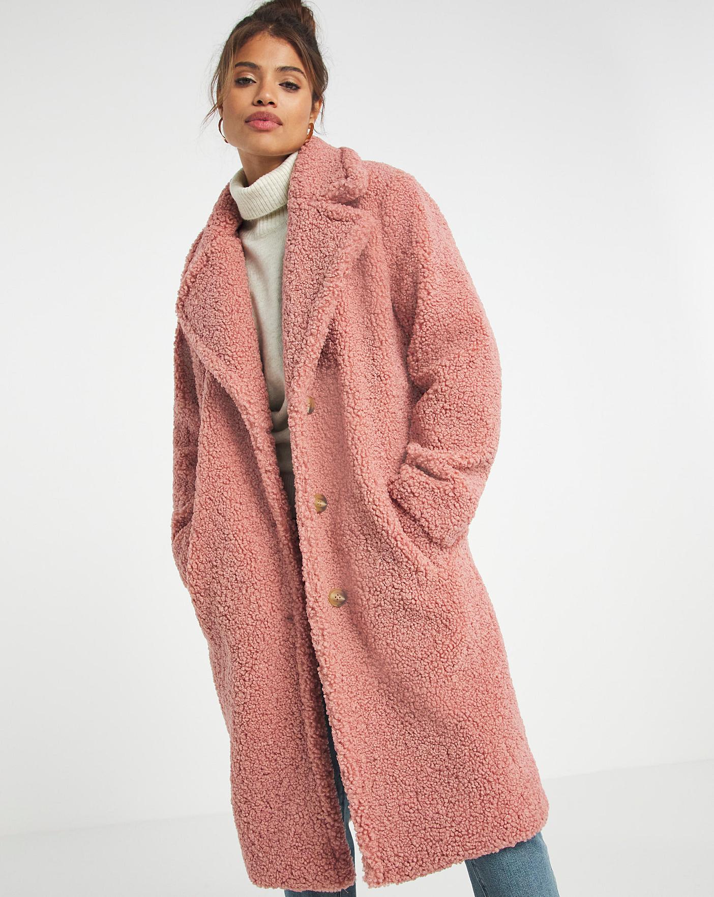 blush teddy coat
