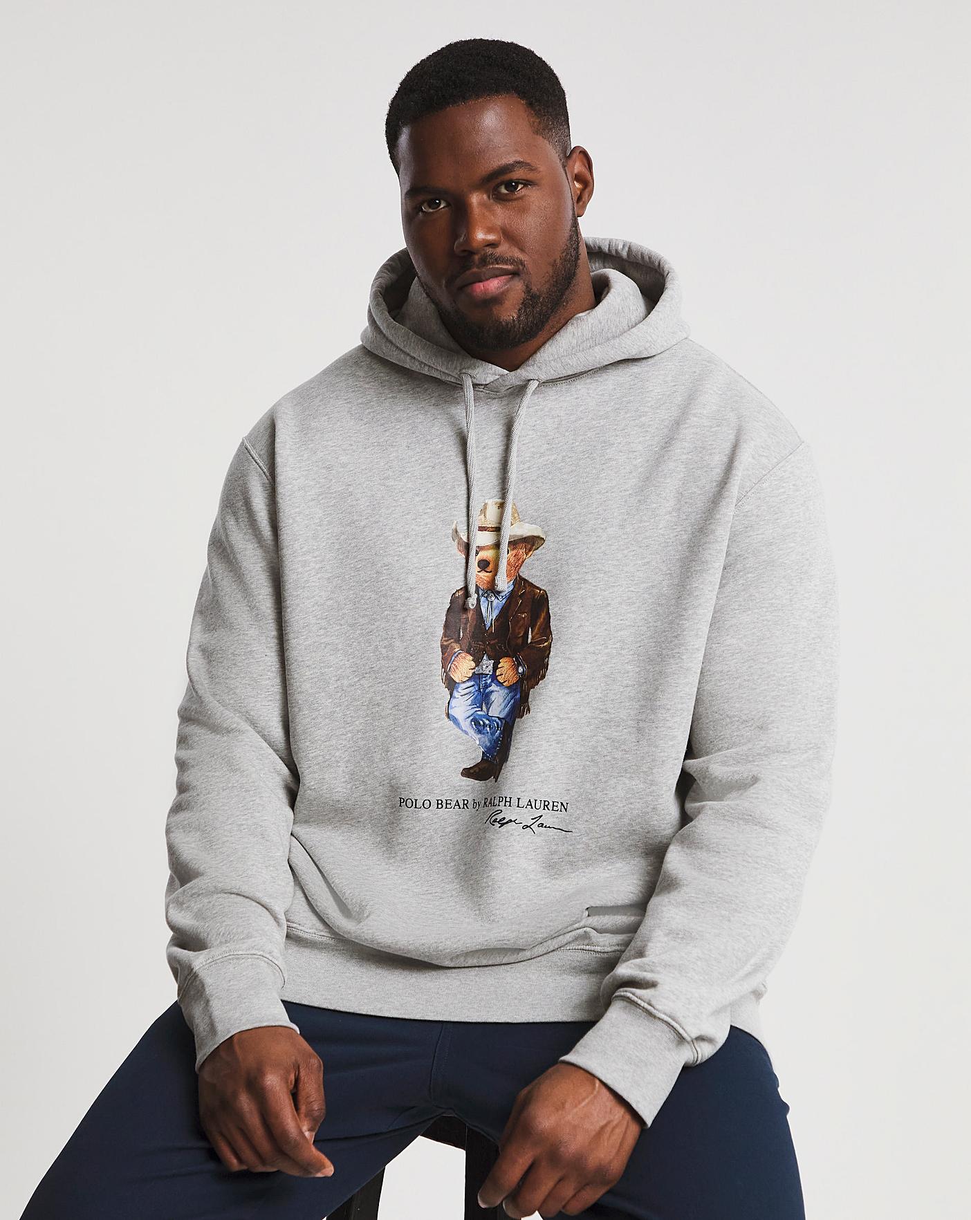 ralph lauren grey bear hoodie