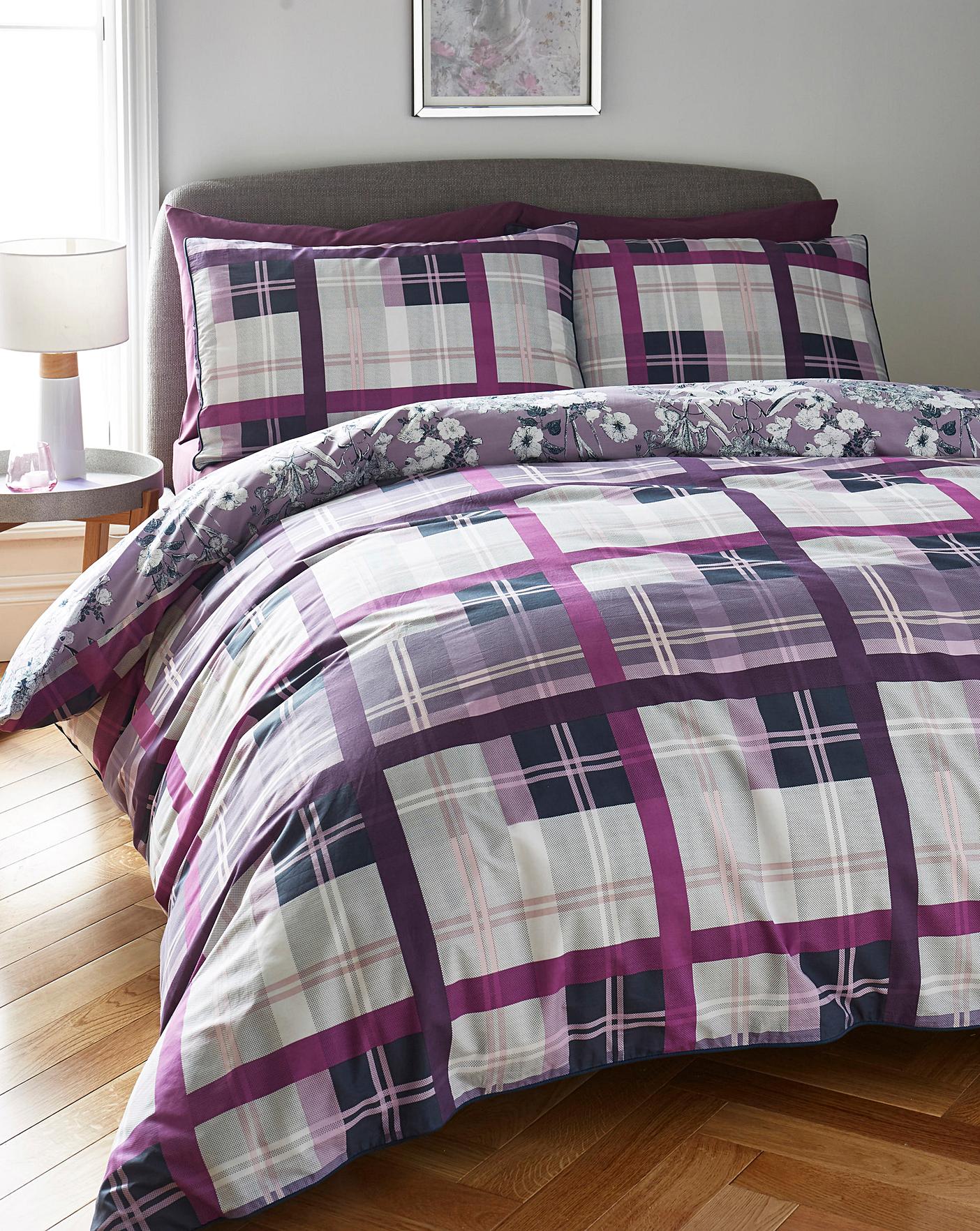 Iris Check Duvet Cover Set