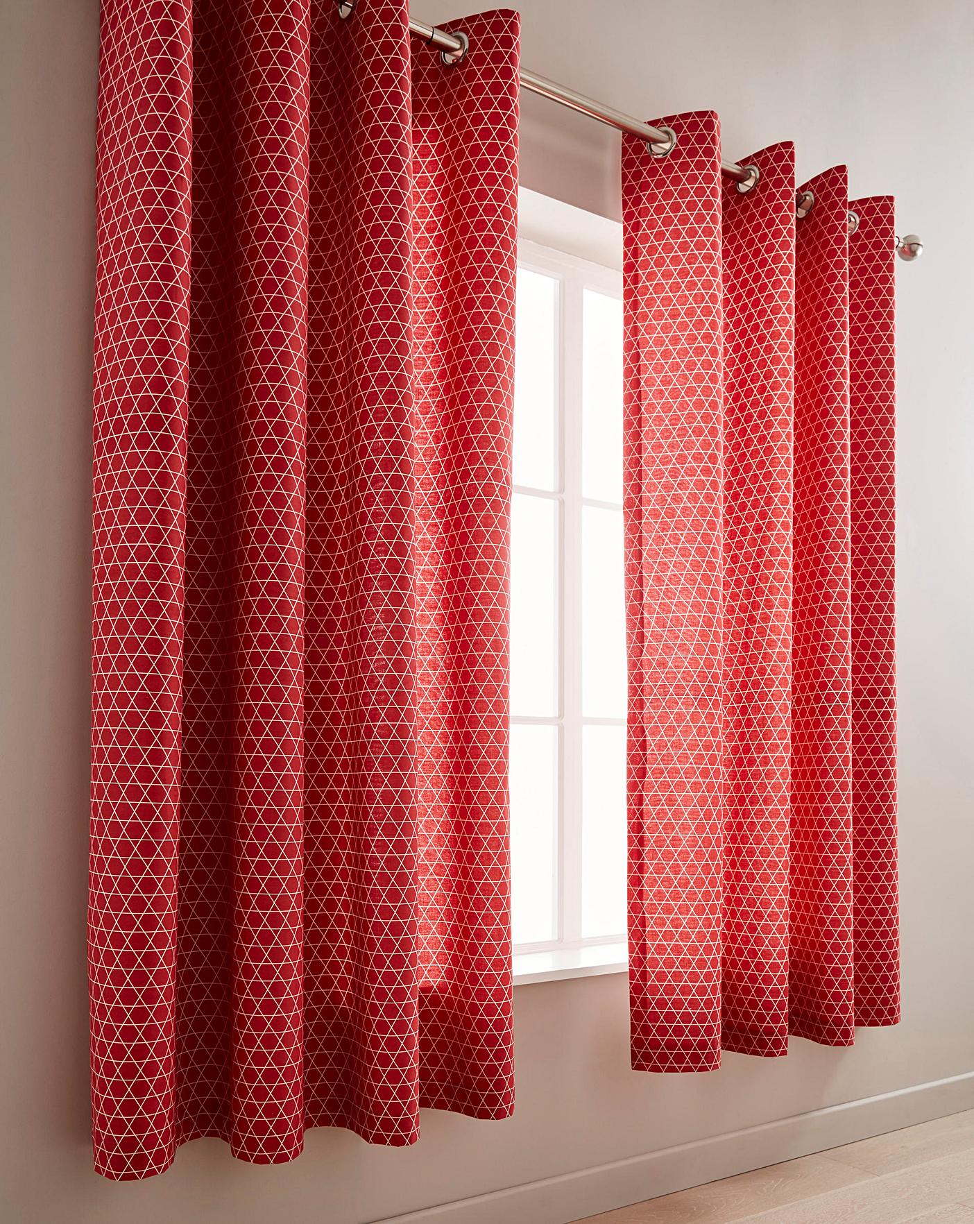 Boston Eyelet Lined Curtains Fashion World