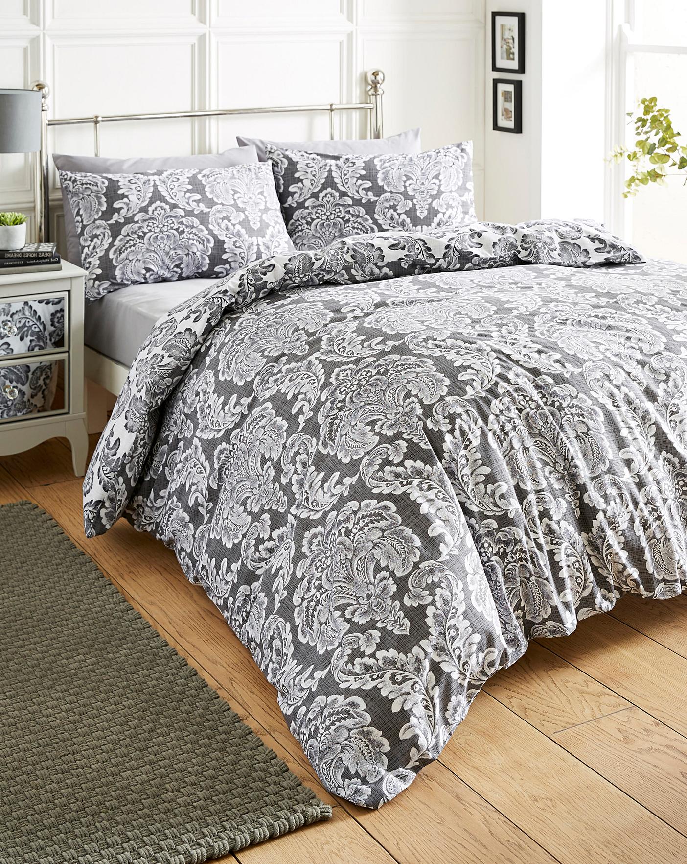 Chatsworth Charcoal Duvet Cover Set Home Essentials