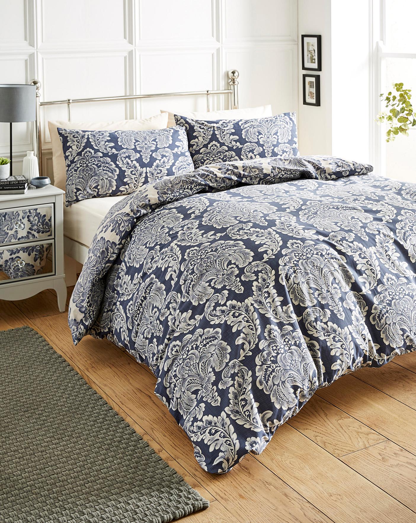 Chatsworth Navy Duvet Cover Set Crazy Clearance