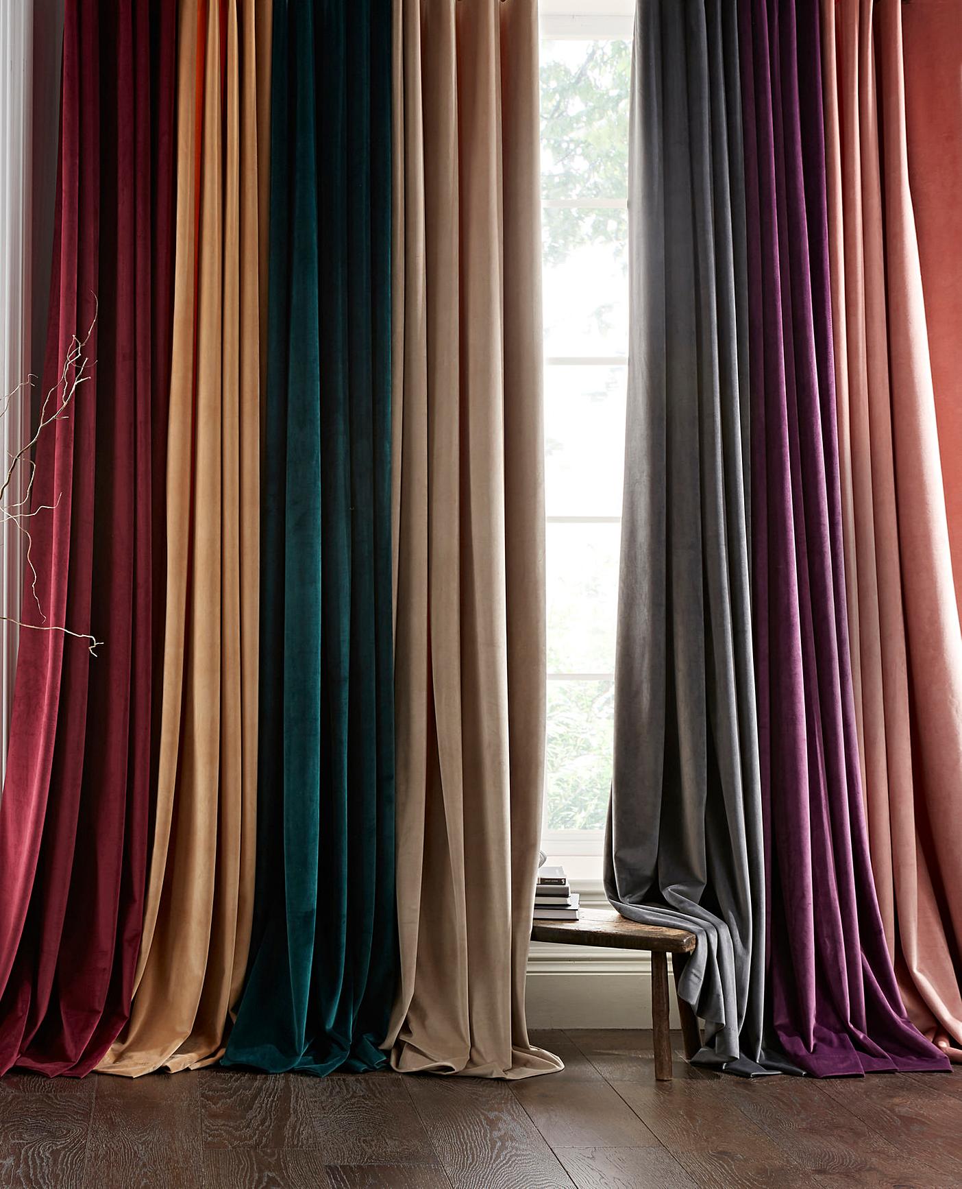 Luxury Velour Pencil Pleat Curtains | Simply Be