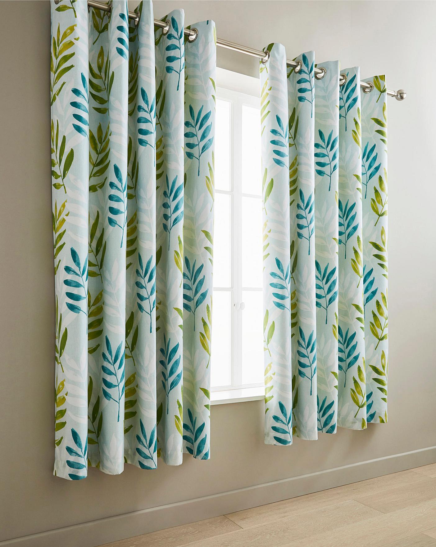 Kew Teal Lined Curtains Oxendales