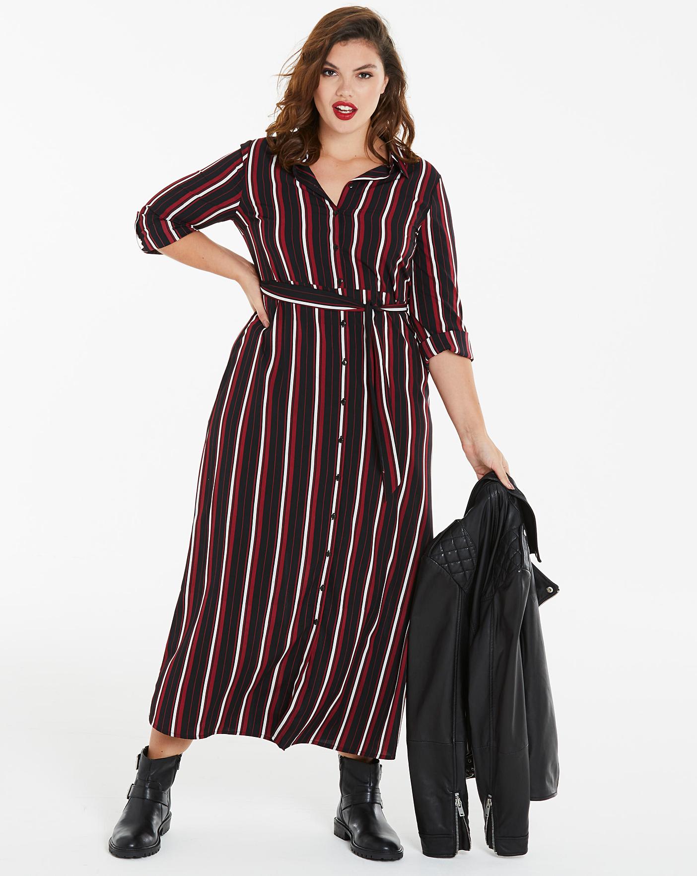 striped maxi shirt