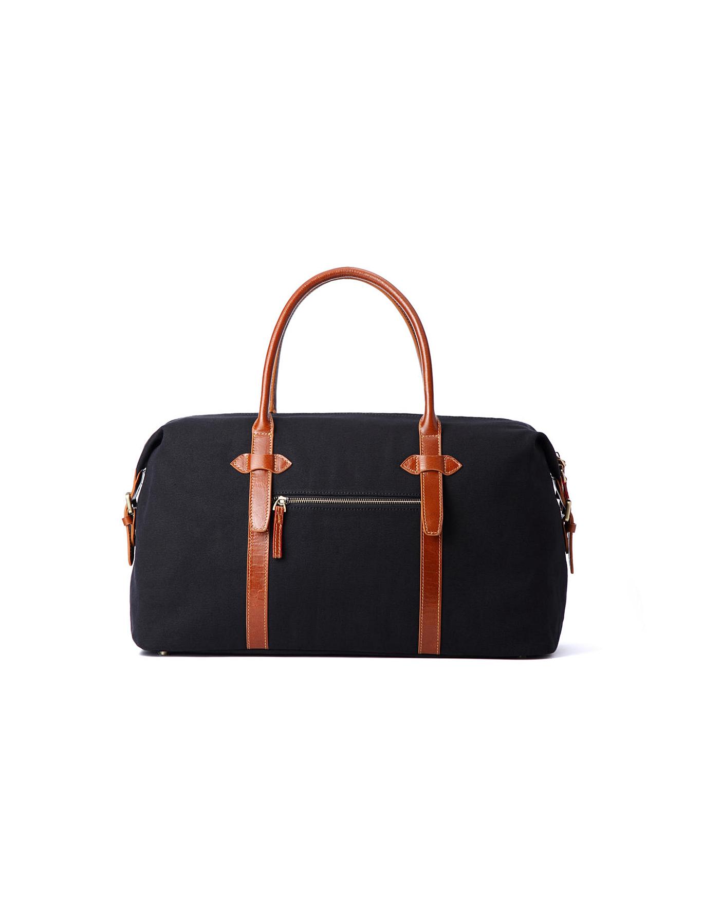 Hautton Canvass Leather Mix Holdall 