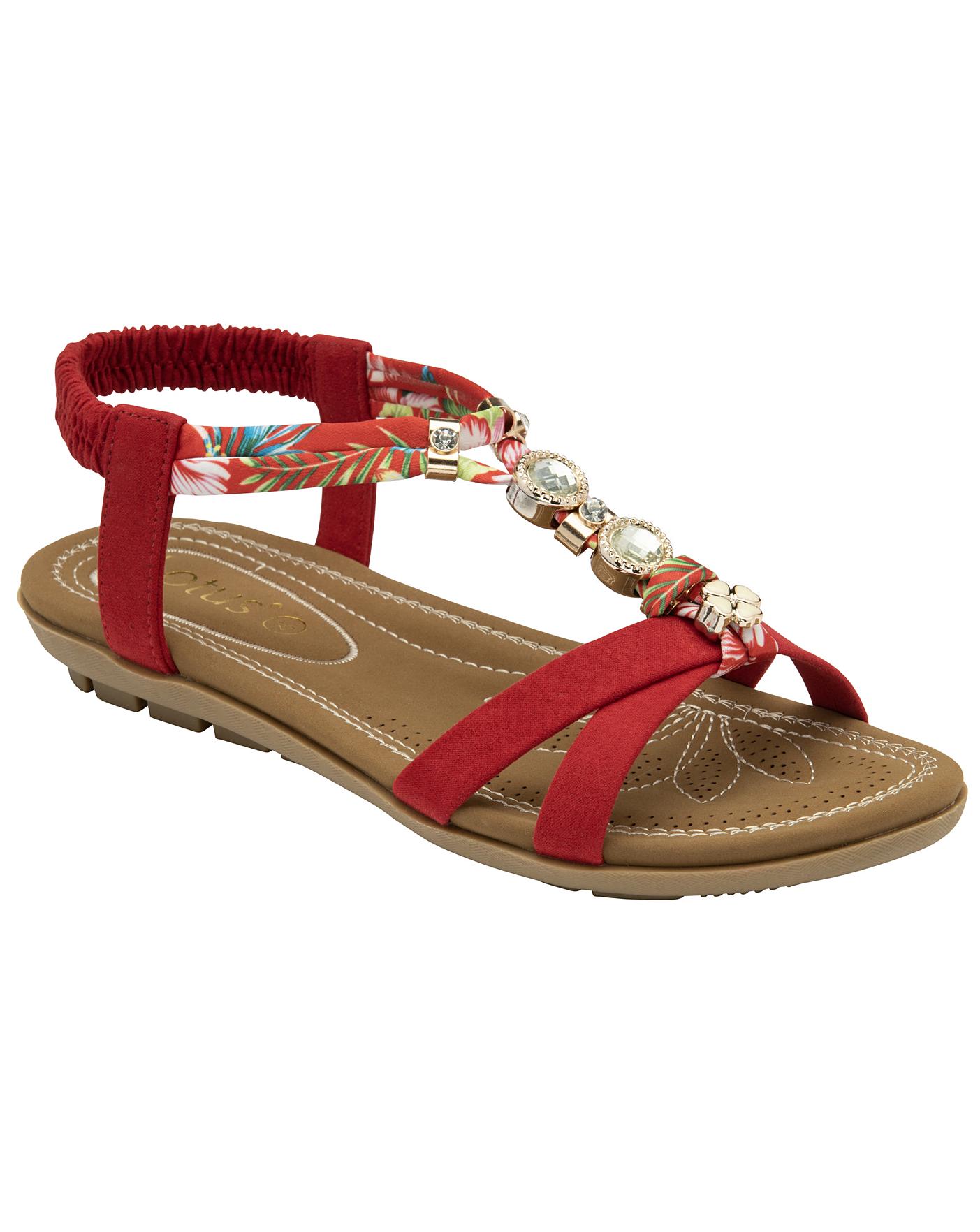 Lotus wide fit sandals clearance