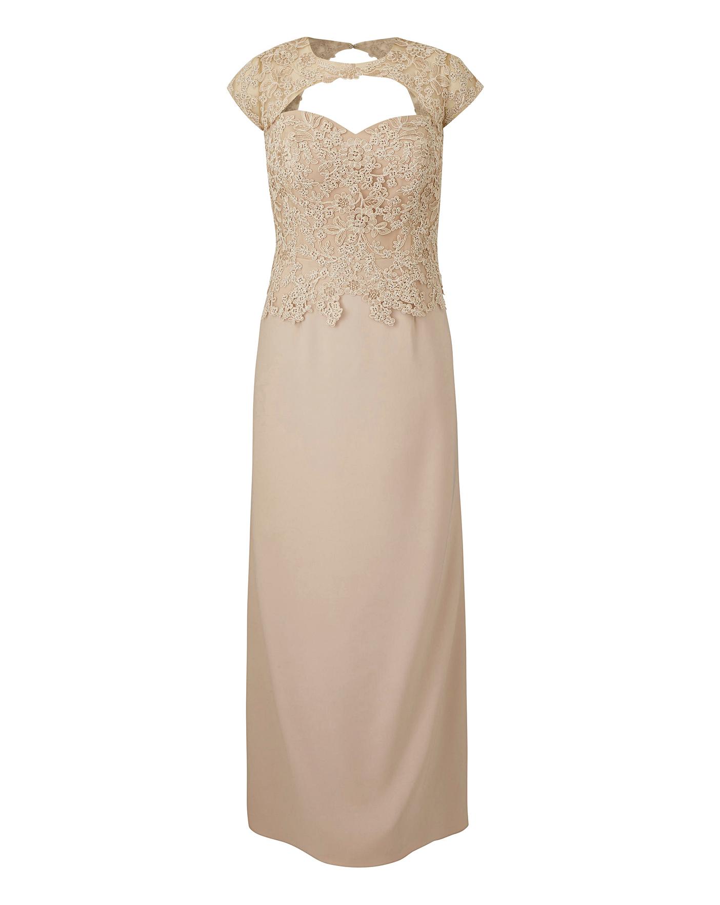 joanna hope lace trim maxi dress