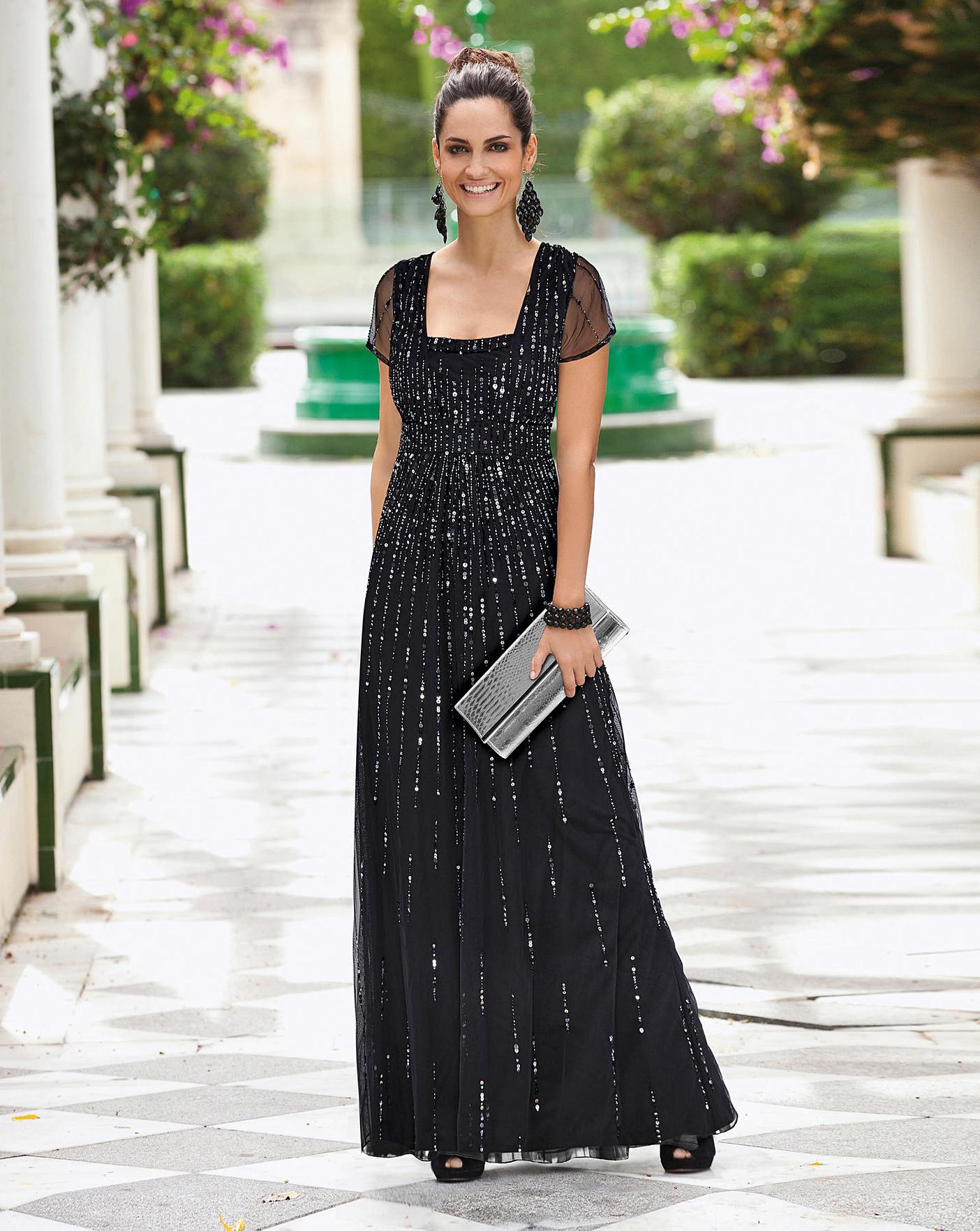 together beaded maxi dress