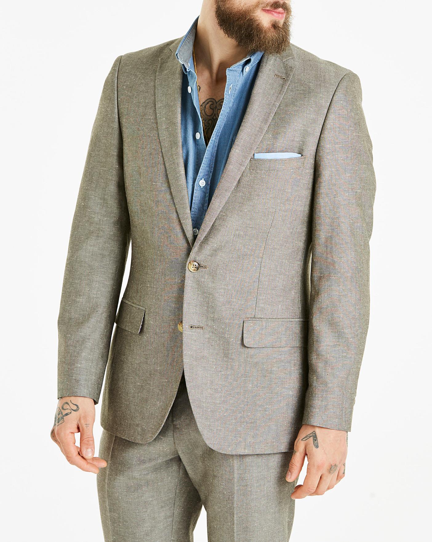 linen mix suit