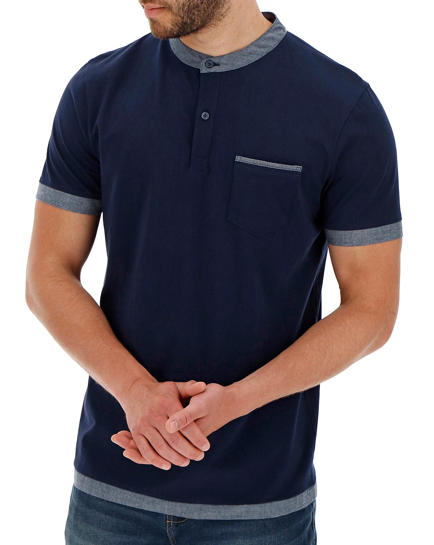 grandad collar polo shirt