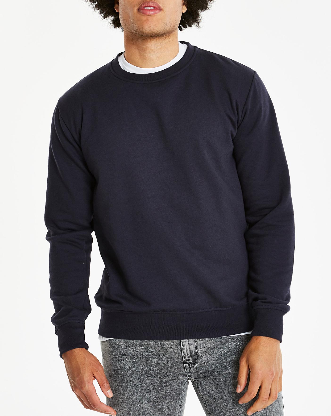 navy crew neck sweatshirt