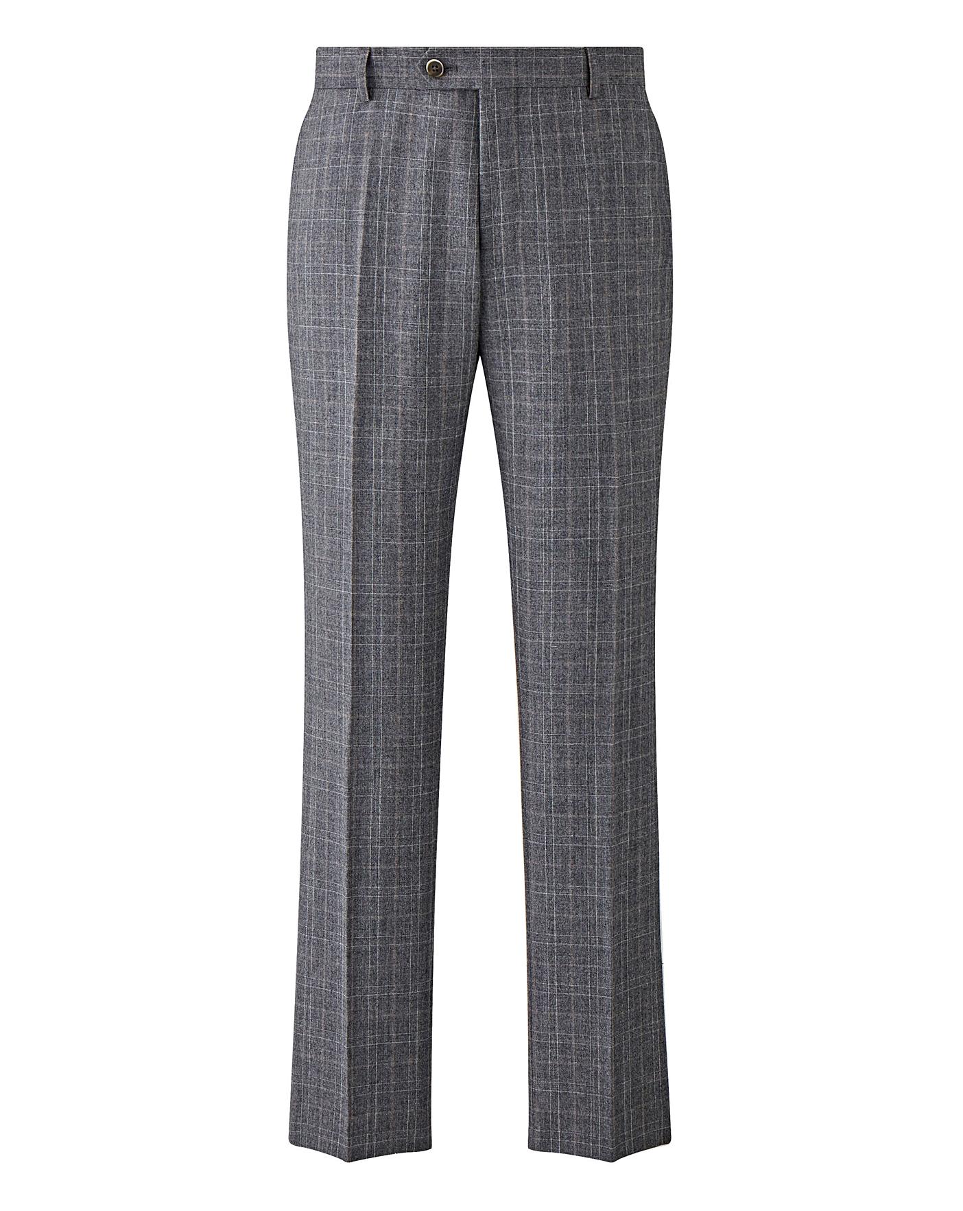 Shop BOSS Slim-Fit Checked Trousers With Zipped Hems | Saks Fifth Avenue