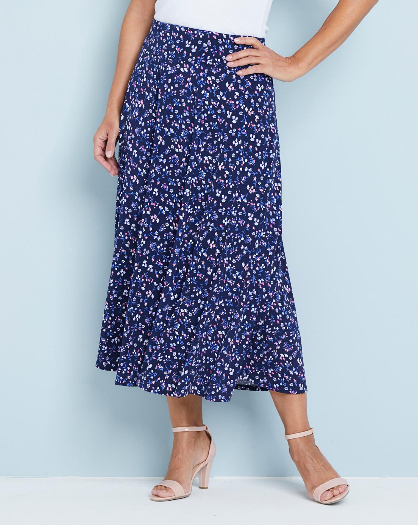 Julipa Print Fit and Flare Skirt 32inch | Oxendales