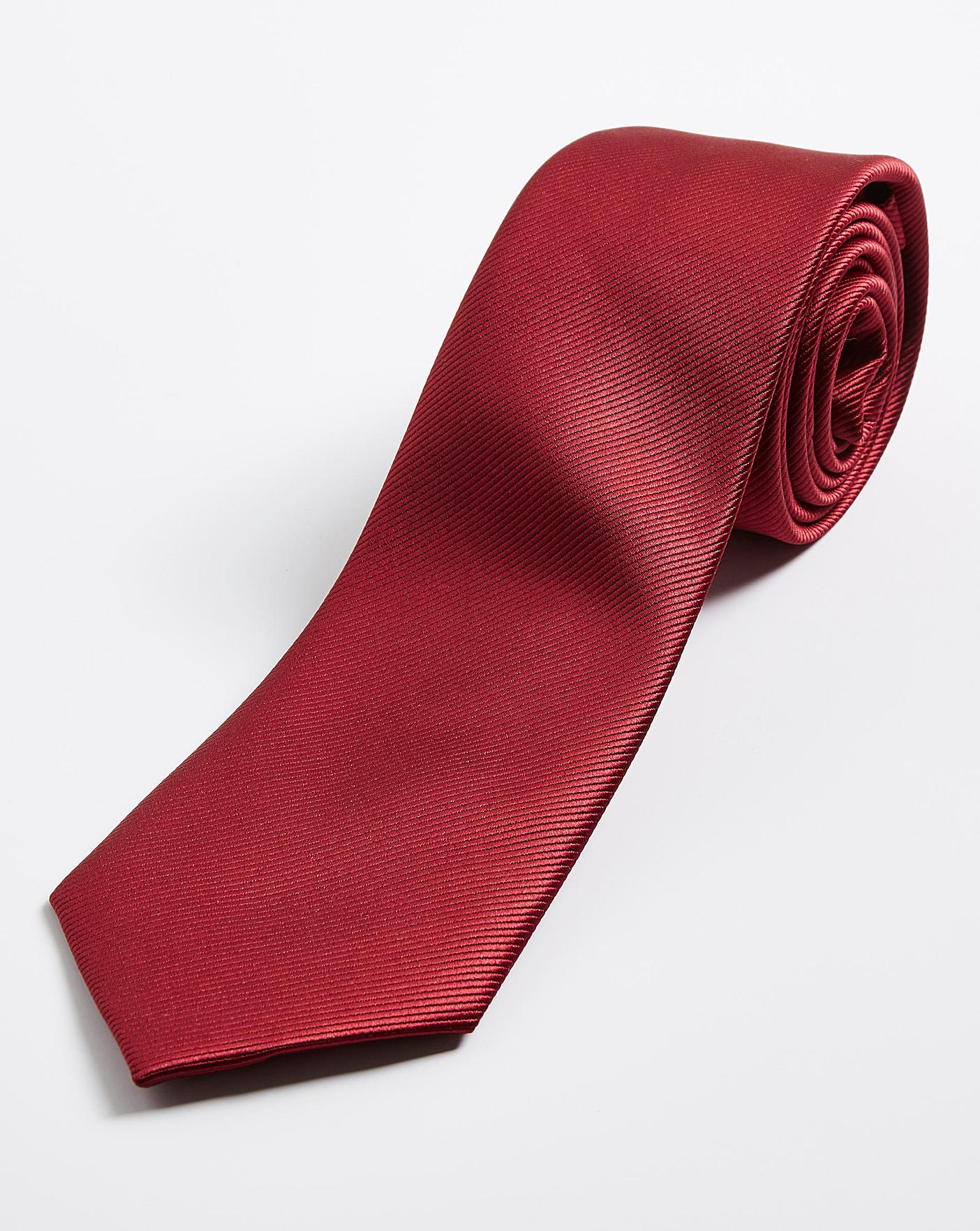Burgundy Plain Tie Premier Man